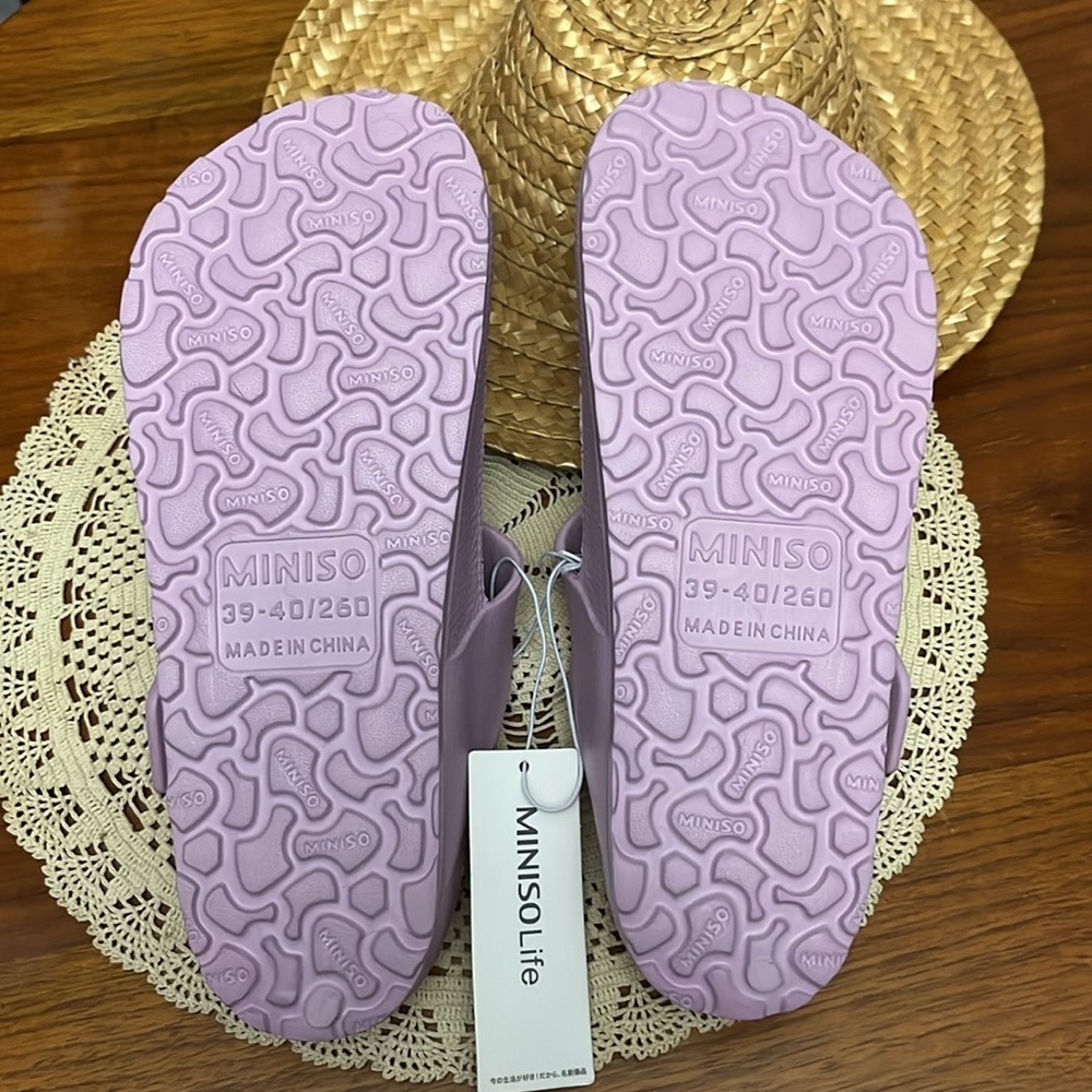 MINISO Life Purple Slide Sandals - Picture 8 of 10